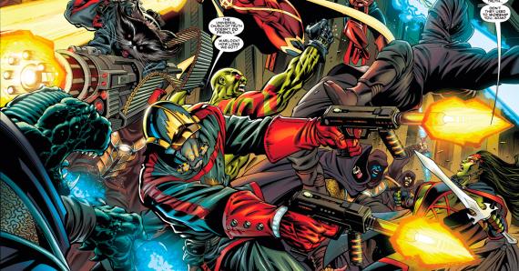 Imagen de los cómics de Guardians of the Galaxy, de su versión de 2008