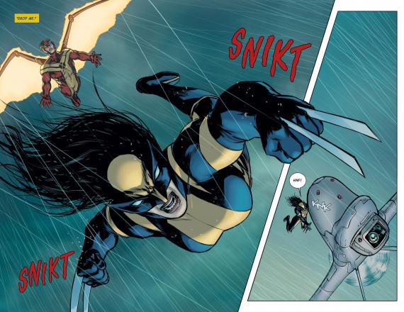 Interior del cómic All-New Wolverine #1 USA, arte por David López