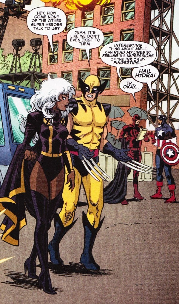 Cuatro superhéroes de Marvel en la misma viñeta