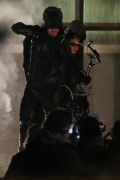 Imagen del set de la quinta temporada de Arrow