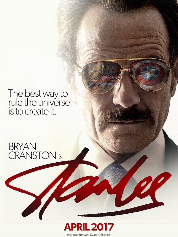 Cartel del falso biopic de Stan Lee con Bryan Cranston