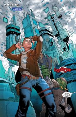 Interior del cómic estadounidense Star-Lord vol. 1 #3, arte por Javier Garrón