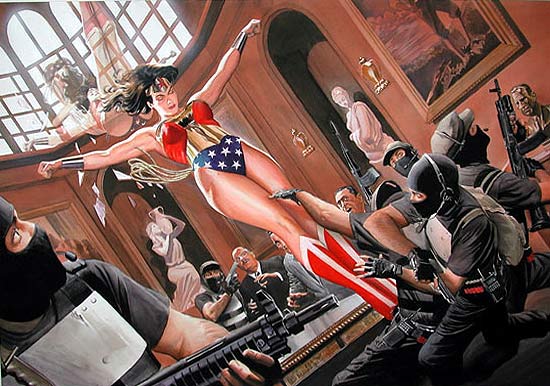 Página doble de Wonder Woman: El espíritu de la verdad