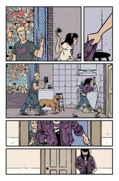 Página de All New Hawkeye Vol. 2 #1, por Jeff Lemire y Ramón Pérez
