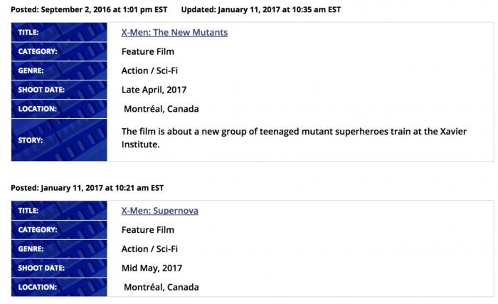 Posibles títulos de las películas de X-Men que se rodarán en 2017