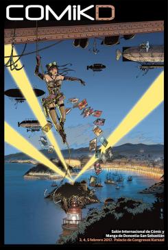 Cartel del I Salón Internacional de Cómic y Manga de Donostia-San Sebastián