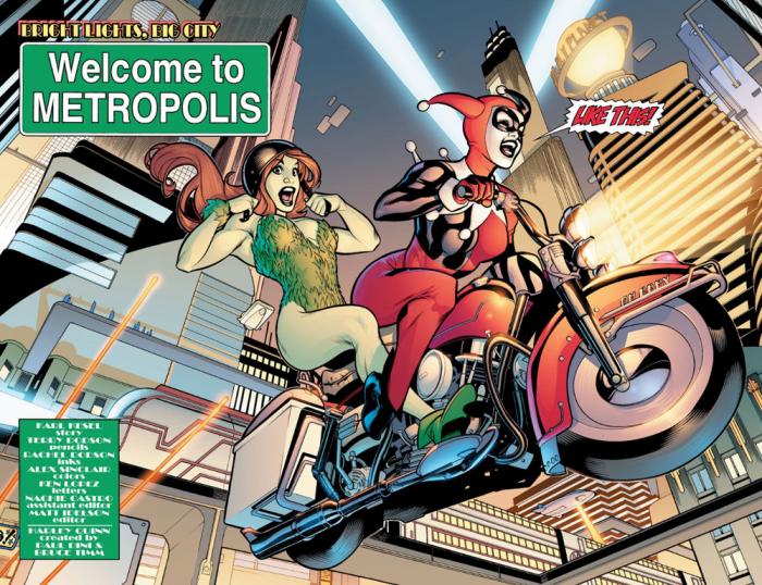 Viñeta de Harley Quinn: Bienvenida a Metropolis