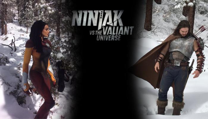 Montaje con Livewire y Eternal Warrior en Ninjak vs. the Valiant Universe