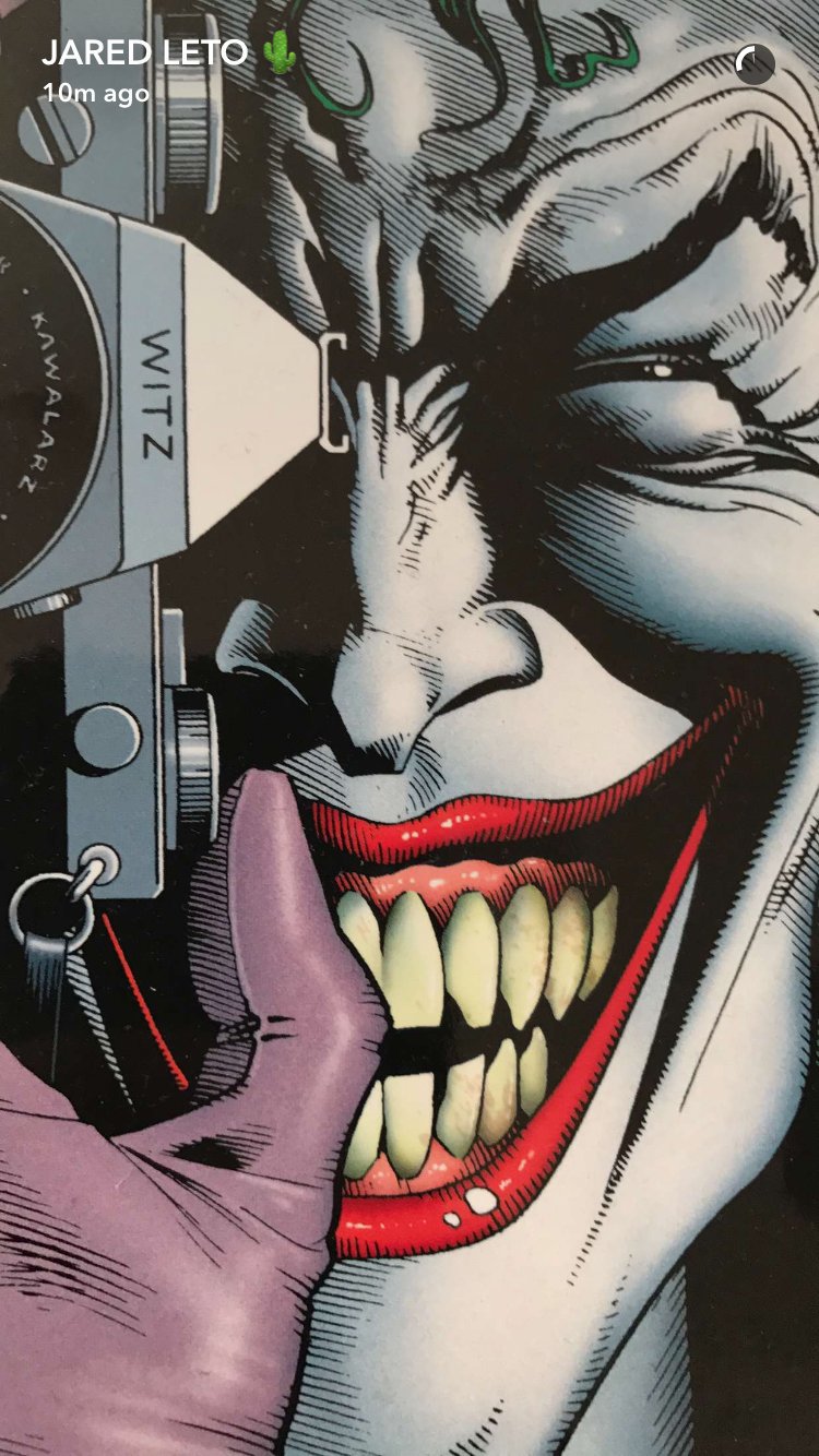 Imágenes del Joker: La Broma Asesina en el Snapchat de Leto