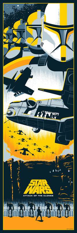 poster inedito Star Wars II El ataque de los Clo