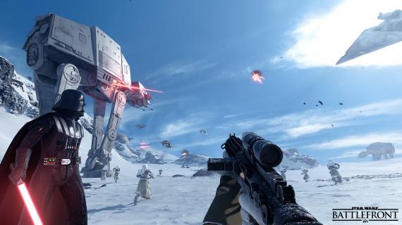 Imagen promocional de Star Wars Battlefront (2015), batalla de Hoth