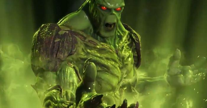 Captura del trailer de presentación de Swamp Thing en Injustice 2