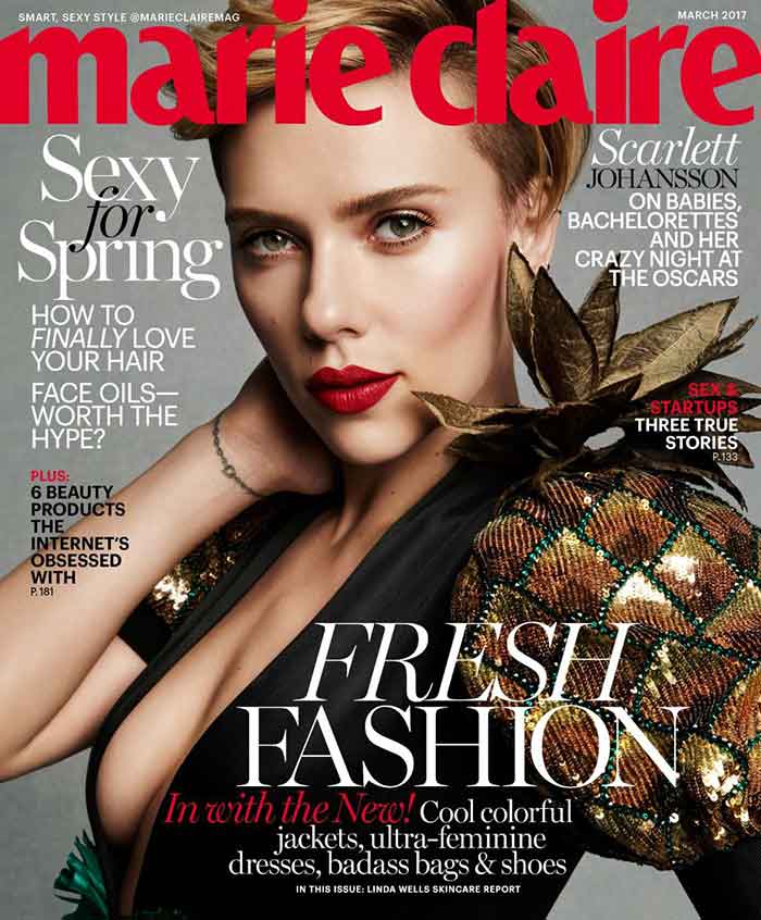 Scarlett Johansson Viuda Negra portada Marie Claire hot 