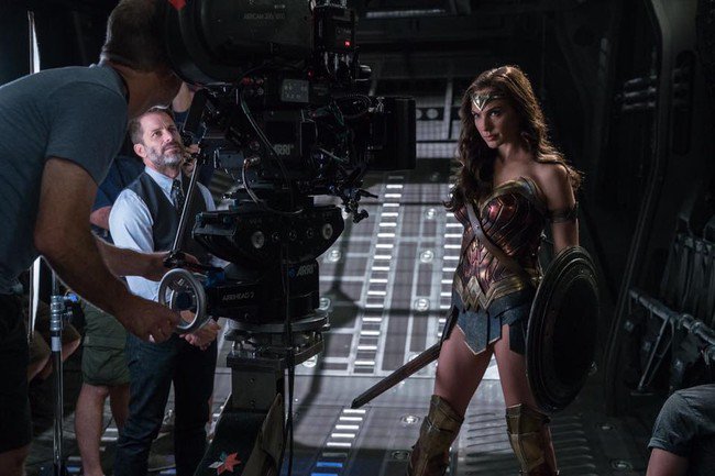 Wonder Woman en el set de Justice League (2017)