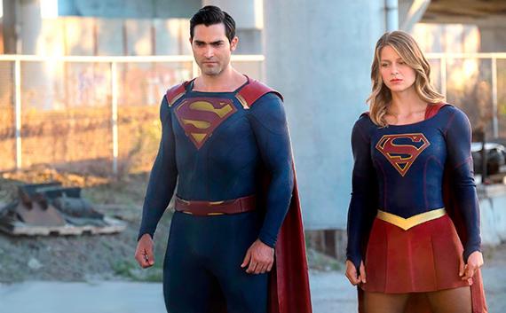 Imagen de Superman y Supergirl en la segunda temporada de Supergirl