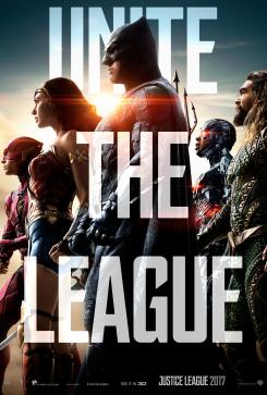 Póster de Justice League con Batman, Wonder Woman, Flash, Aquaman y Cyborg