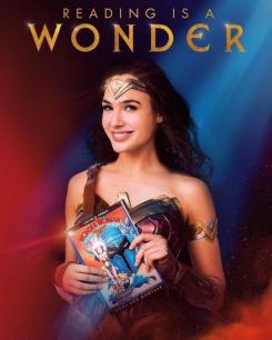 Póster de Wonder Woman para promover la lectura
