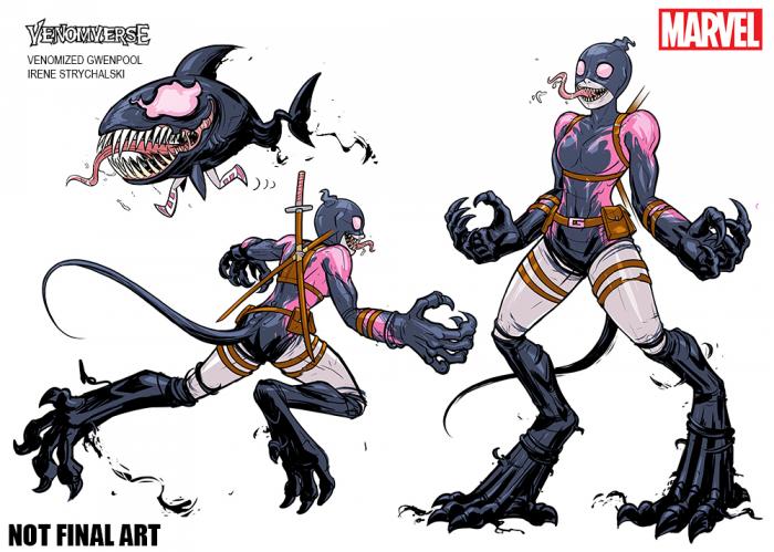 Imagen promocional del evento de cómics Venomverse (2017), versión Venom de Gwenpool