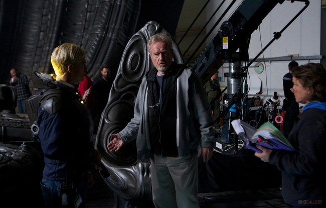 Ridley Scott Prometheus Set