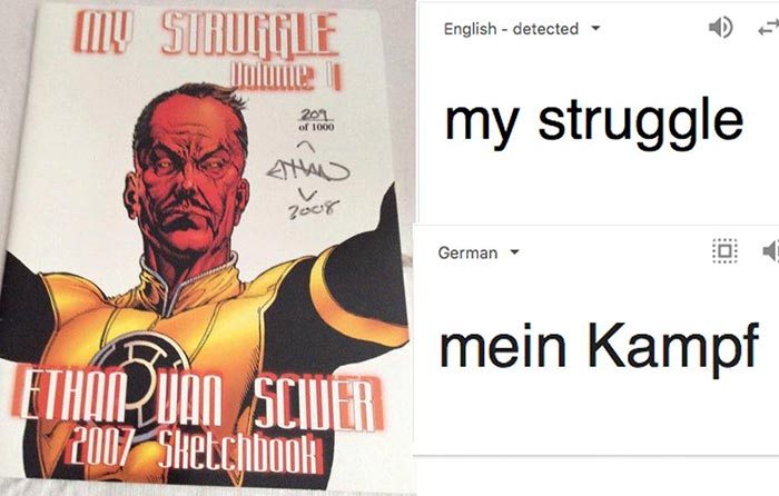 Polémica nazi por una publicación de un dibujante de cómics