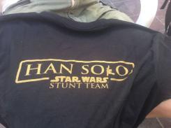 Camiseta del equipo de producción del spin-off de Star Wars sobre Han Solo