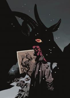 Portada alternativa de Hellboy: Krampusnacht, por Mike Mignola
