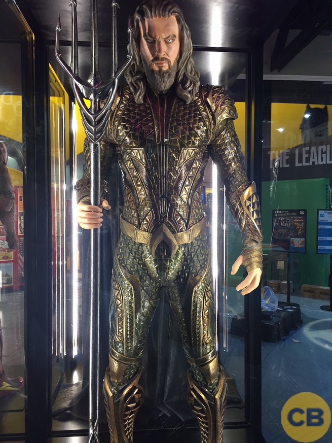 Traje de Aquaman expuesto en la San Diego Comic Con 2017)