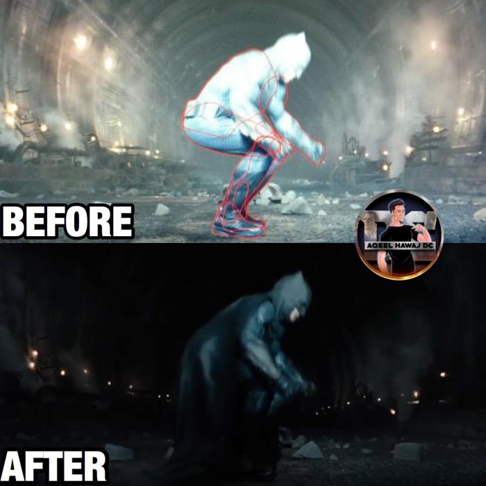 Efectos especiales de Justice League (2017) antes de los efectos especiales