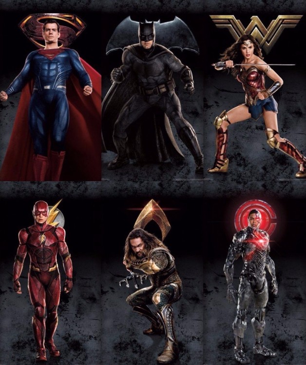 Imágenes promocionales de los superhéroes de Justice League (2017)