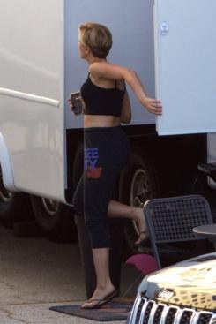 Imagen del set de rodaje de Avengers 4 en Atlanta, Scarlett Johansson