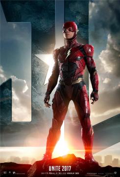 Poster de Liga de la Justicia (2017) centrado en Flash