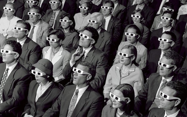 Público con gafas 3D