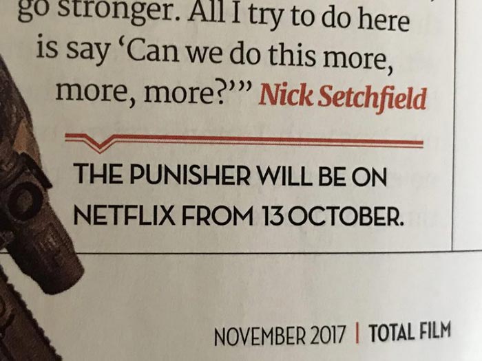 Fecha de estreno de The Punisher (Netflix)