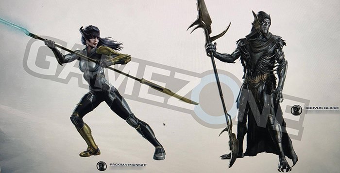 Promo art de Proxima Midnight y Corvus Glaive para Avengers: Infinity War (2018)