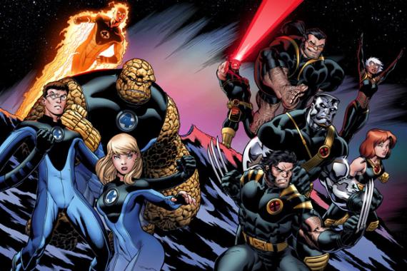 X-Men y los Cuatro Fantásticos juntos