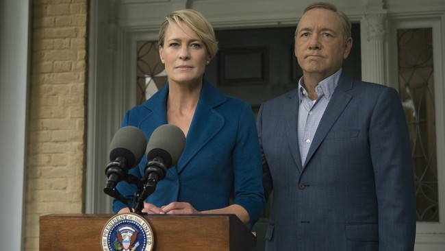 Robin Wright y Kevin Spacey en House Of Cards