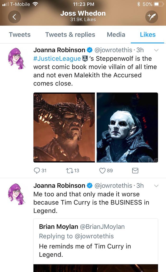 Joss Whedon pasa de las críticas de la Liga de la Justicia (2017)