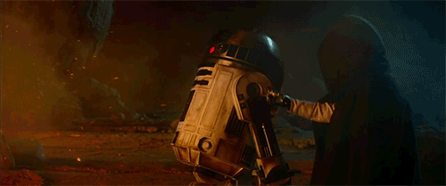Star Wars The Force Awakens R2 D2 Luke Skywalker Hand