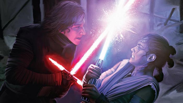 Kylo Ren y Rey en Star Wars: Los Últimos Jedi