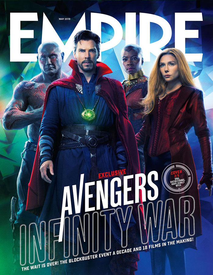 Elizabeth Olsen, muy cabreada por las portadas de Empire de Vengadores: Infinity War (2018) que le deformaron la cara