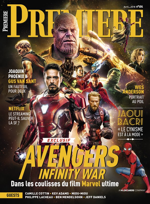 Vengadores: Infinity War (2018) en la portada de la revista Premiere