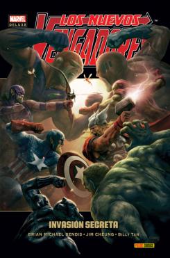 Portada del tomo Marvel Deluxe. Los Nuevos Vengadores 9. Invasión Secreta, publicado por Panini Cómics
