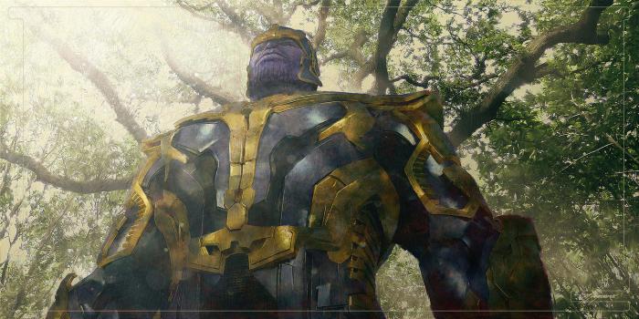 Concept art de Thanos en Vengadores: Infinity War (2018), arte por Sean Hargreaves