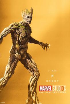 Póster individual por el décimo aniversario de Marvel Studios (2018), Groot
