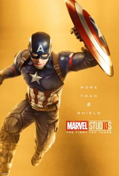 Póster individual por el décimo aniversario de Marvel Studios (2018), Capitán América