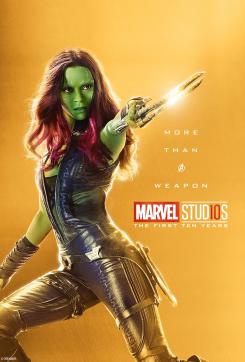 Póster individual por el décimo aniversario de Marvel Studios (2018), Gamora