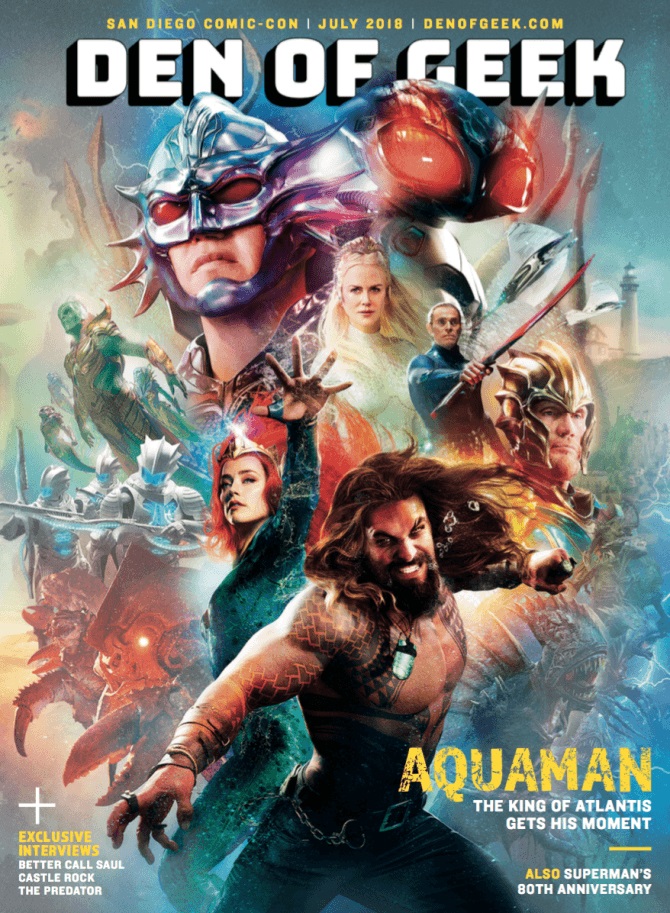 Portada del número de la Comic Con de Den of Geek dedicada a Aquaman (2018)