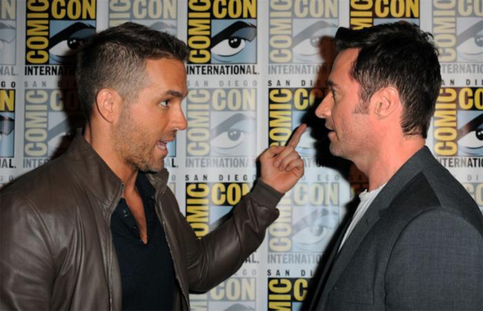 Ryan Reynolds y Hugh Jackman en la San Diego Comic Con 2015