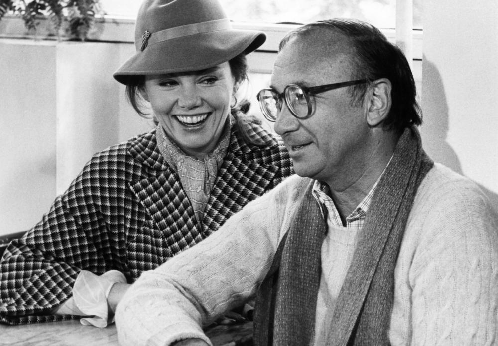 ONLY WHEN I LAUGH, Marsha Mason, screenwriter Neil Simon on set, 1981, (c) Columbia