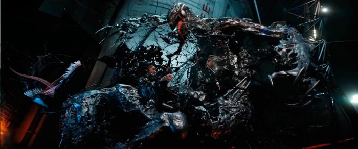 Captura de Riot y Venom en el segundo trailer de Venom (2018)